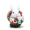 2 Pieces Easter Bunny Decorations Spring Home Decor Bunny Figurines(Spring Flower jar White Rabbit)